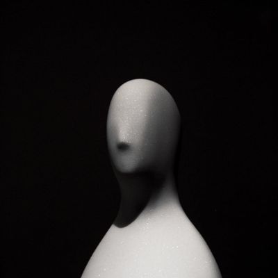Abstract stylized portrait silhouette